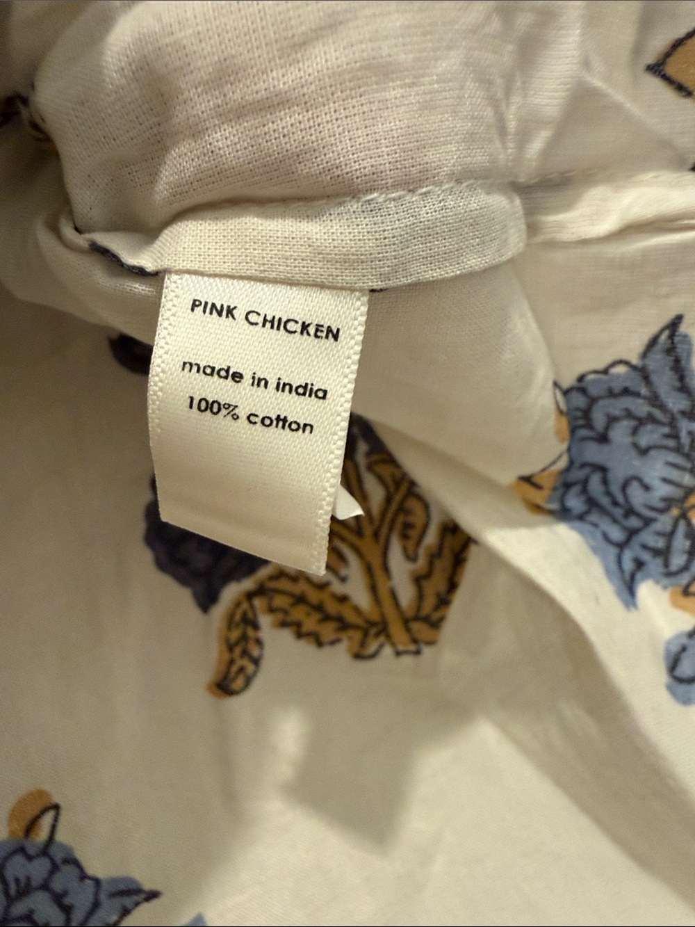 Pink Chicken Cream Floral Button-Front Sleeveless Blouse - Picture 5 of 8
